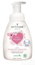Attitude - Baby leaves 2in1 shampoo & body wash geurvrij 295 ml 