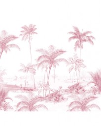 Creative Lab Amsterdam - Exotic palms Pink Behang Mural