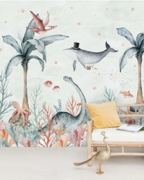 Creative Lab Amsterdam - Flying Whale Behang Mural