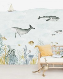 Creative Lab Amsterdam - Sealife Blue Behang Mural