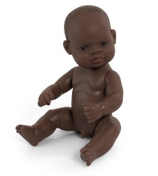 Miniland - Babypop Afrikaanse jongen 32cm