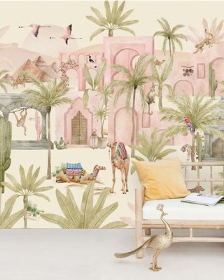 Creative Lab Amsterdam - Pink Oasis Behang Mural