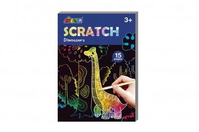 Avenir - Scratch art - mini book - Dinosaurs 