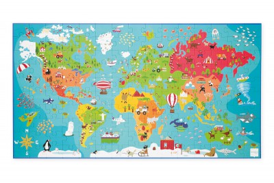 Scratch - Puzzel wereldkaart 
