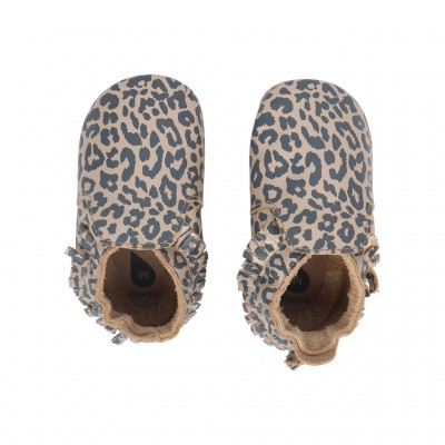 Bobux - Soft soles Gold leopard print