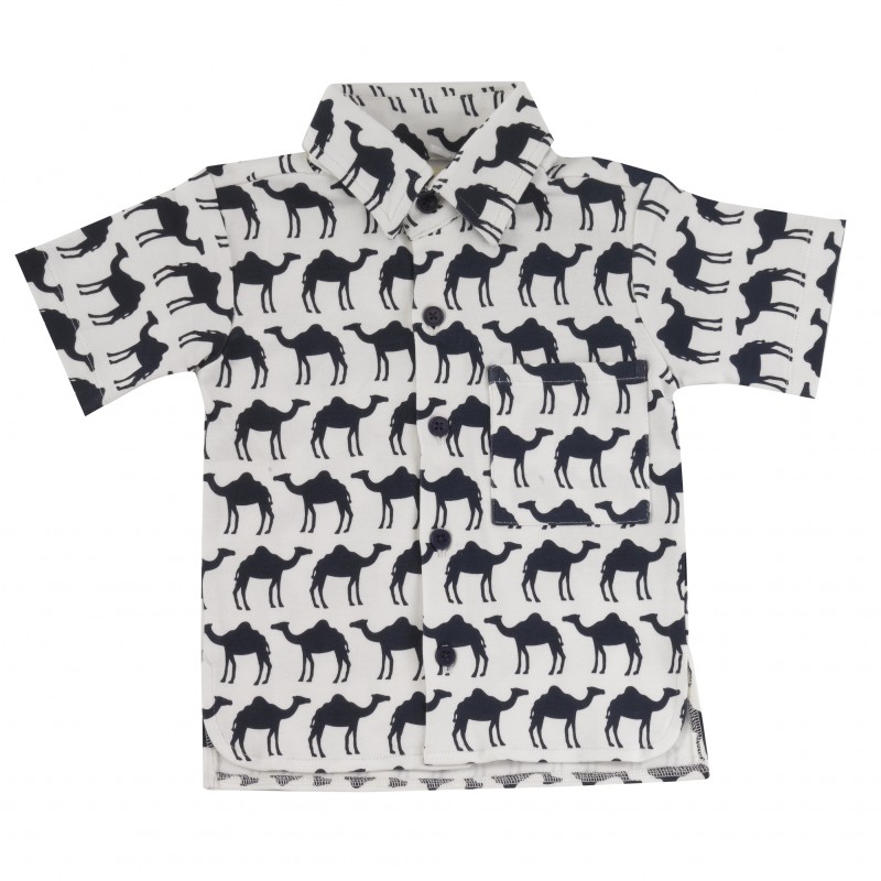 pigeon - hemd print kameel 