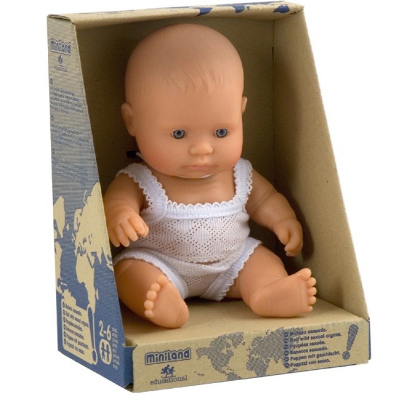 Miniland - Babypop Europees meisje 21 cm