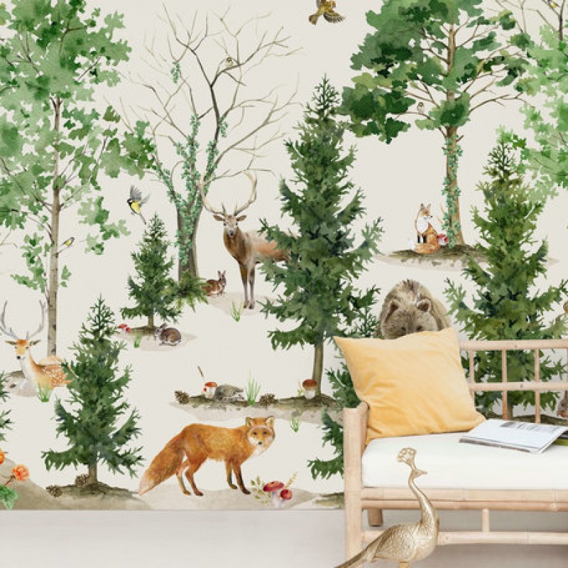 Creative Lab Amsterdam - Forest Life Behang Mural