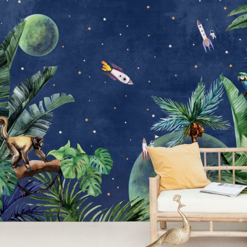 Creative Lab Amsterdam - From Jungle to Space Behang Mural