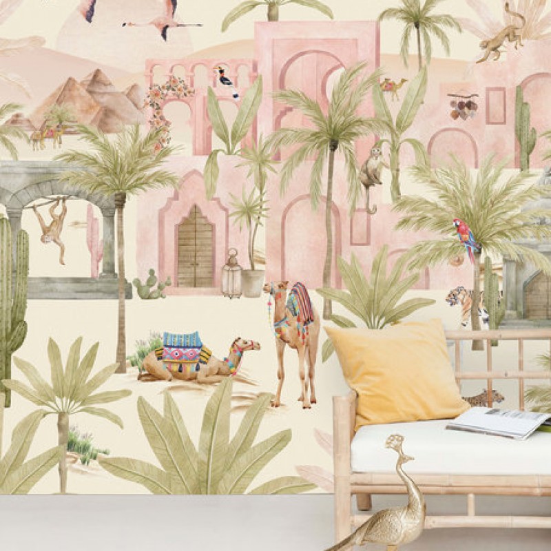 Creative Lab Amsterdam - Pink Oasis Behang Mural
