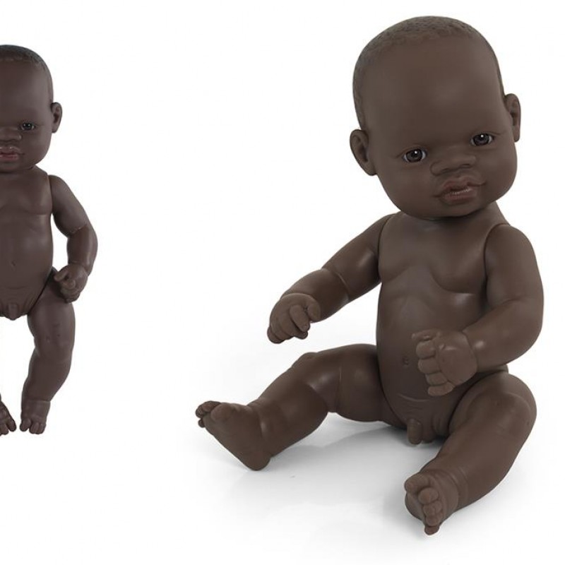 Miniland - Babypop Afrikaanse jongen 32cm