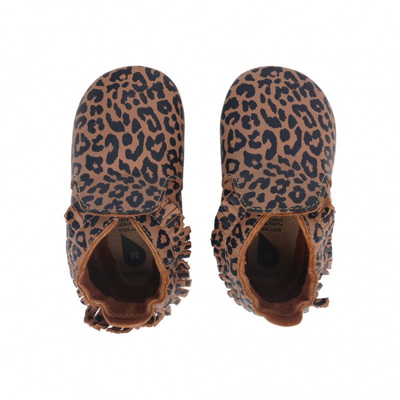 Bobux - Soft soles Caramel Leopard print 