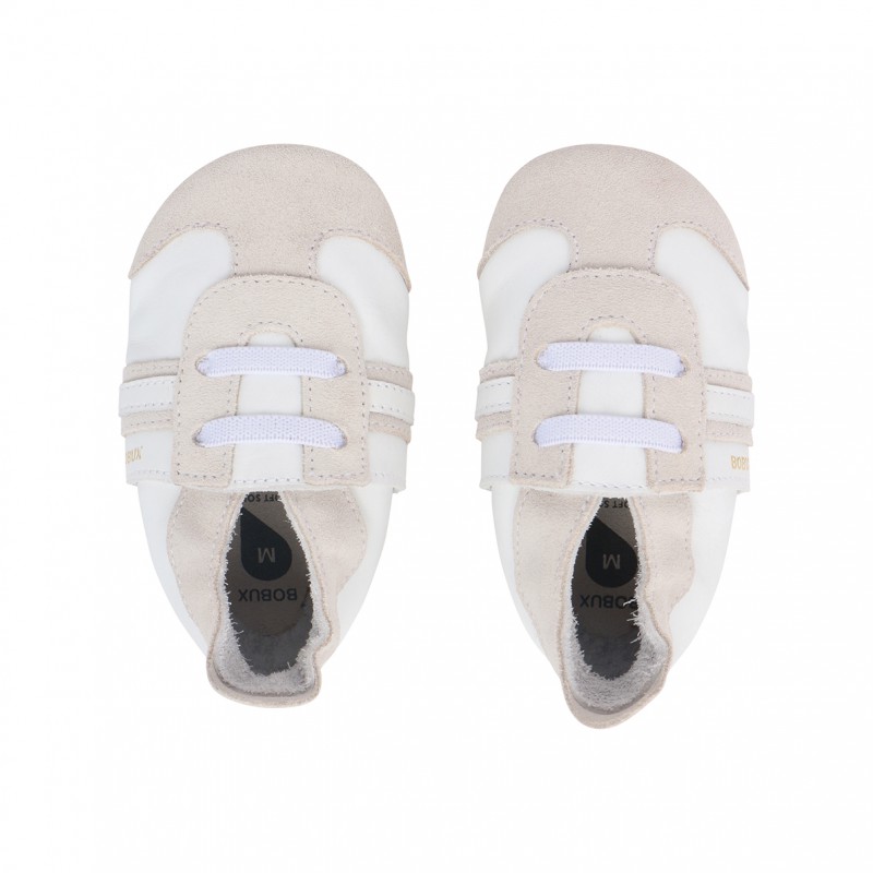Bobux - Soft soles white sport classic